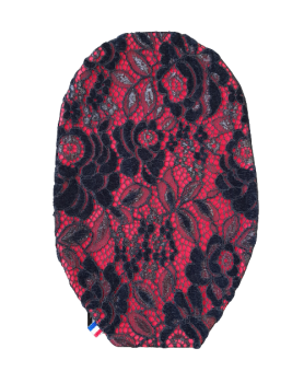 Dentelle Noire / Fond Rouge